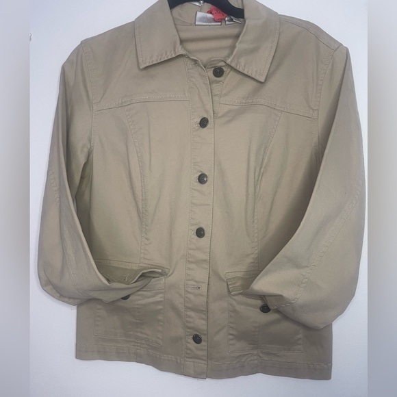 Chico’s tan jean jacket - Picture 3 of 3
